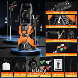 HONGGE 3000PSI Electric Pressure Washer with 20 Ft Hose 35Ft Power Cord