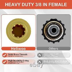 Heliwoo 100FT 4800PSI Pressure Washer Hose 3/8 Kink Resistant Wire Power Hose