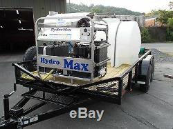 Hot Water Pressure Washer Trailer Mounted-8gpm, 4000psi-Diesel Engine