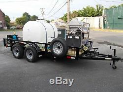 Hot Water Pressure Washer Trailer Mounted-8gpm, 4000psi-Diesel Engine