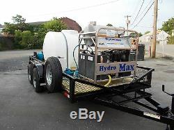 Hot Water Pressure Washer Trailer Mounted-8gpm, 4000psi-Diesel Engine