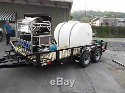 Hot Water Pressure Washer Trailer Mounted-8gpm, 4000psi-Diesel Engine