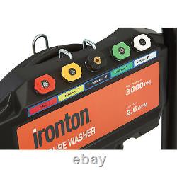 Ironton Portable Gas Pressure Washer, 3000 PSI, 2.6 GPM