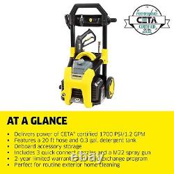 Karcher K1700 Electric Pressure Washer, Max 2125 PSI NEW 1.106-109.0