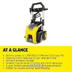 Kärcher K1700 Max 2125 PSI Electric Pressure Washer with 3 Spray Nozzles