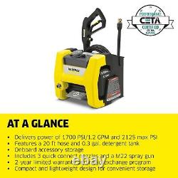 Karcher NEW K1700 Cube Electric Pressure Washer, Max 2125 PSI, 1.2 GPM