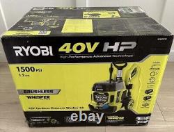NEW RYOBI 40V HP Whisper Series 1500 PSI Pressure Washer (2) Batteries & Charger