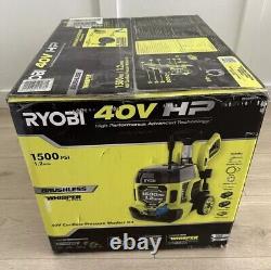NEW RYOBI 40V HP Whisper Series 1500 PSI Pressure Washer (2) Batteries & Charger