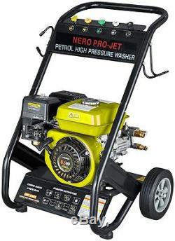 Nero Pro Petrol Power Pressure Jet Washer 2600PSI 6.5HP Engine Gun Hose Wheels
