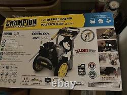 New Champion 3200 psi 2.5 GPM Cold Water Gas Pressure Washer with Honda Engine
