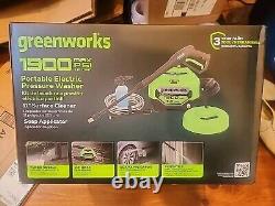 New Greenworks 1900 PSI 1.2 GPM Electric Pressure Washer Combo Kit Green