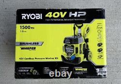 New RYOBI 40V Cordless Battery Pressure Washer 1500 PSI 1.2 GPM Cold Water Kit