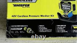 New RYOBI 40V Cordless Battery Pressure Washer 1500 PSI 1.2 GPM Cold Water Kit