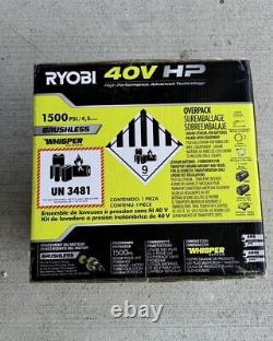 New RYOBI 40V Cordless Battery Pressure Washer 1500 PSI 1.2 GPM Cold Water Kit