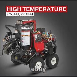 NorthStar Electric Wet Steam and Hot Water Pressure Washer, 2750 PSI, 2.5 GPM