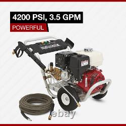 NorthStar Gas Cold Water Pressure Washer, 4200 PSI, 3.5 GPM, Honda Engine
