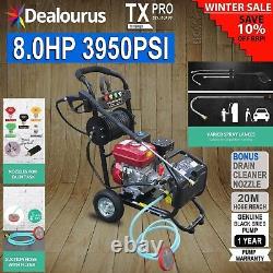 Petrol Pressure Washer 8.0HP 3950psi AWESOME POWER T-MAX PRO 28 METER HOSE