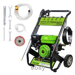 Portable 3800 PSI Gas Pressure Washer Gas Powered Washer 2.5 GPM with Foam Bottle