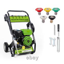 Portable 3800 PSI Gas Pressure Washer Gas Powered Washer 2.5 GPM with Foam Bottle