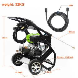 Portable 3800 PSI Gas Pressure Washer Gas Powered Washer 2.5 GPM with Foam Bottle