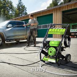 Portable 3800 PSI Gas Pressure Washer Gas Powered Washer 2.5 GPM with Foam Bottle
