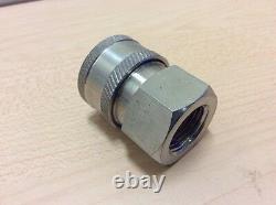 Power Pressure Washer 3/8 FPT Quick Connect Socket 4000 PSI Stainless Steel