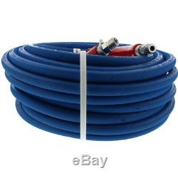 Pressure Parts 3654 6000 PSI 3/8 x 100' 2 Wire Braid Pressure Washer Hose Blu