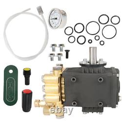 Pressure Power Washer Pump 24mm Solid Shaft 3600 PSI 4.9GPM Belt Drive