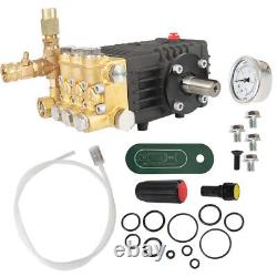 Pressure Power Washer Pump 24mm Solid Shaft 3600 PSI 4.9GPM Belt Drive