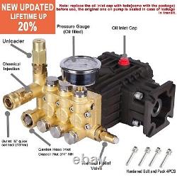 Pressure Power Washer Replacement Triplex Pump 3/4 Hollow Shaft 7 HP 3000 PSI