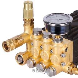 Pressure Power Washer Replacement Triplex Pump 3/4 Hollow Shaft 7 HP 3000 PSI