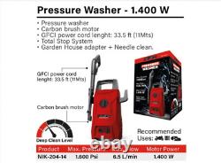 Pressure Washer-1600 PSI NIKATTO USA STOCK