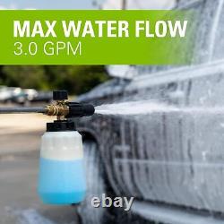 Pressure Washer 3000 PSI 2.0 GPM Max with Foam Cannon Easily Remove Dirt