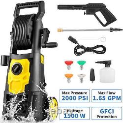Pressure Washer Electric 2000 PSI 1.65 GPM Power with 30 ft Hose 5 Nozzles