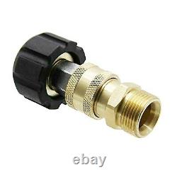 Pressure Washer Hose Connector Adapter Set Quick Connect Gun to Wand M22 to 1/4