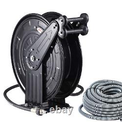 Pressure Washer Hose Reel 50 FT with Swivel Arm 3/8 NPT Outlet Pipe, 4000 PSI