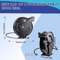 Pressure Washer Hose Reel 50 FT with Swivel Arm 3/8 NPT Outlet Pipe, 4000 PSI