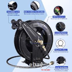 Pressure Washer Hose Reel 50 FT with Swivel Arm 3/8 NPT Outlet Pipe, 4000 PSI