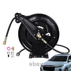 Pressure Washer Hose Reel 50ft with Swivel Arm, 3/8 NPT Outlet Pipe, 4000 PSI