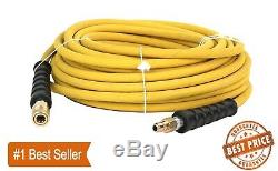 Pressure Washer Parts 100 ft 3/8 Yellow Non-Marking Hose 4000 psi 100' Foot
