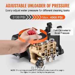 Pressure Washer Pump 1 Shaft Horizontal Triplex Plunger 4000 PSI 4.0GPM