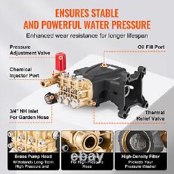 Pressure Washer Pump 1 Shaft Horizontal Triplex Plunger 4000 PSI 4.0GPM