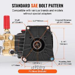 Pressure Washer Pump 1 Shaft Horizontal Triplex Plunger 4400 PSI 4.4GPM
