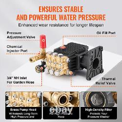 Pressure Washer Pump 1 Shaft Horizontal Triplex Plunger 4400 PSI 4.4GPM