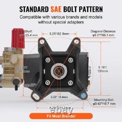 Pressure Washer Pump 1 in Shaft Horizontal Triplex Plunger 4000 PSI 4.0GPM