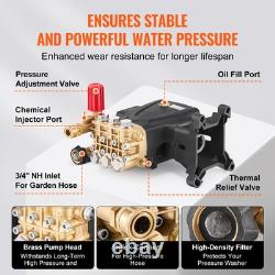 Pressure Washer Pump 1 in Shaft Horizontal Triplex Plunger 4000 PSI 4.0GPM