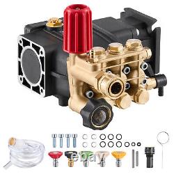 Pressure Washer Pump 3/4 Shaft Horizontal Triplex Plunger 3300 PSI 2.5GPM