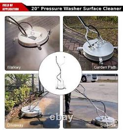 Pressure Washer Surface Cleaner 20 with Casters 4000PSI Stainless-steel Washer