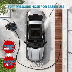 Pressure Washer with 8FT Power Cord and 50FT Outlet Hose, 4200 PSI High Pressure