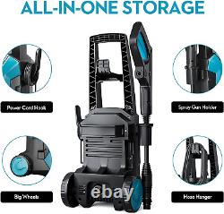 Pressure Washer with 8FT Power Cord and 50FT Outlet Hose, 4200 PSI High Pressure